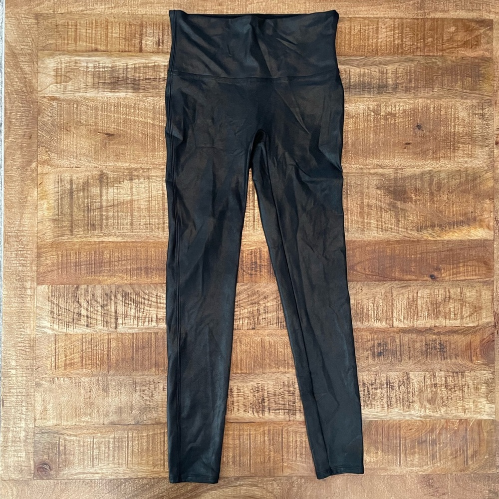 Spanx Faux Leather Leggings in Black - Picture 2 of 7
